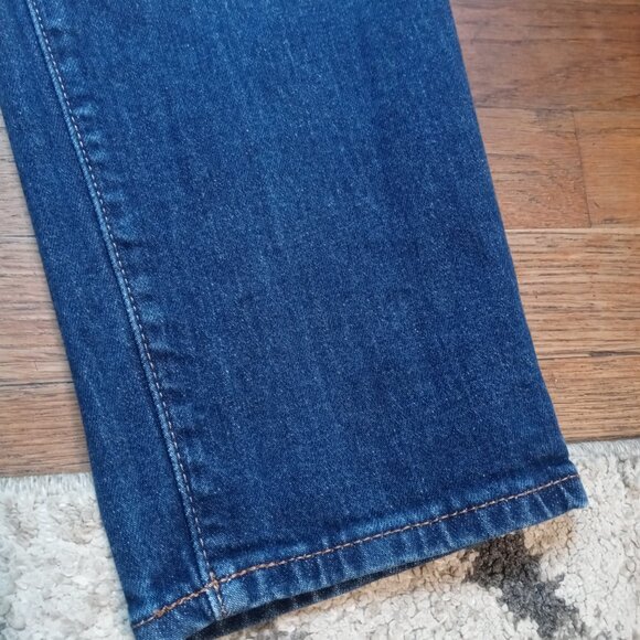 OLD NAVY mid rise OG straight ankle jeans in Faded Dark Wash (sz10) - Picture 6 of 12